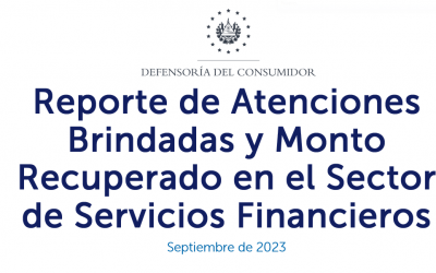Informe de atenciones y monto recuperado del sector financiero tercer trimestre 2023